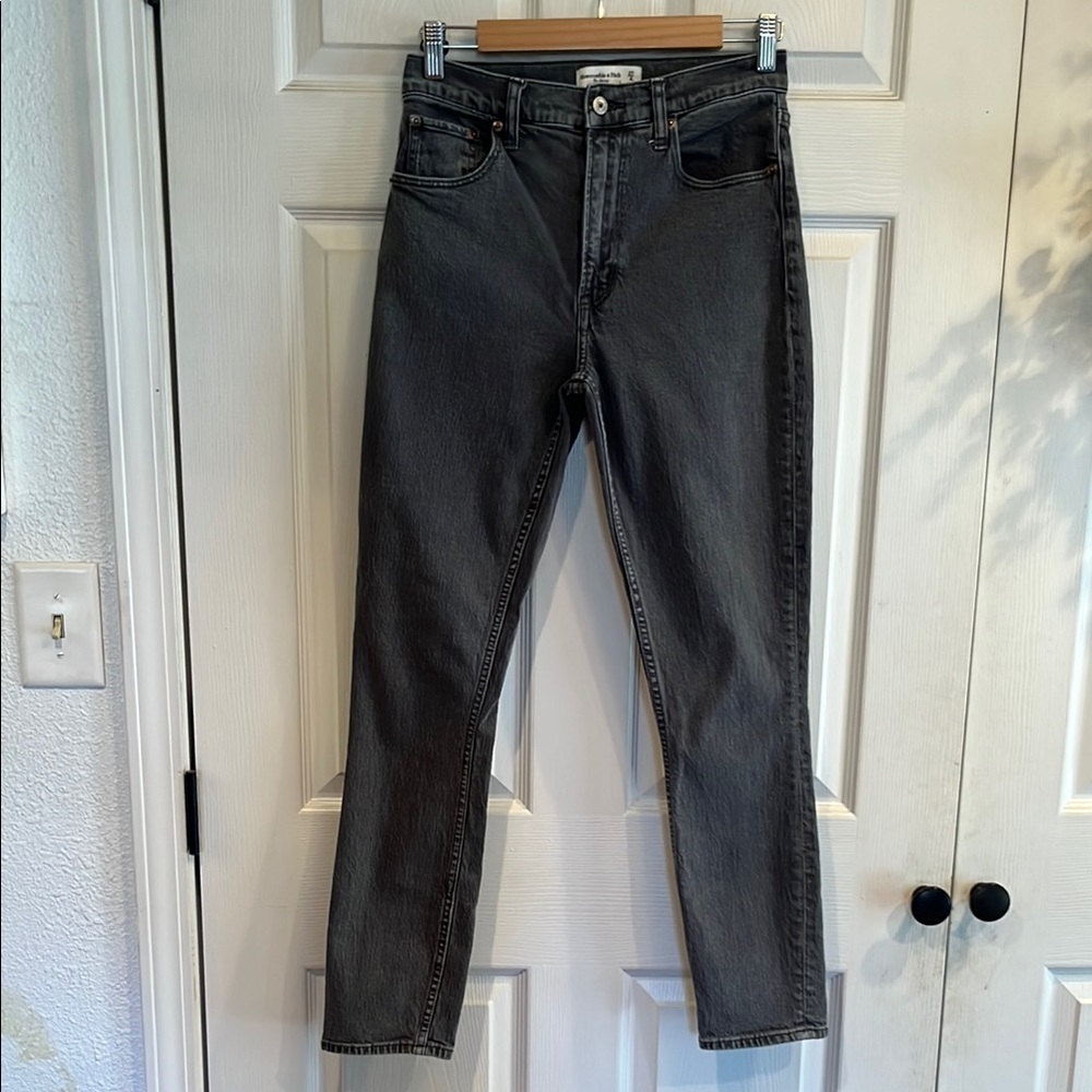 Abercrombie & Fitch High Rise Gray Jeans